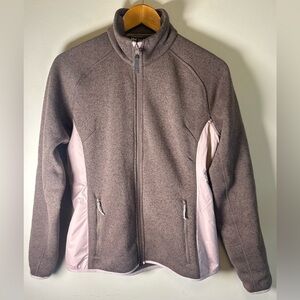 Helly Hansen Womens Varde Fleece Full Zip Knit Jacket Sweater Sz M Purple Pink